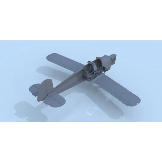 BÃœCKER BÃœ 131D, WWII GERMAN TRAINING AIRCRAFT SCALE PLASTIC MODEL 1/32 ICM 32030