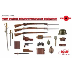Us Stock Plastic Model Building Wwi Turkich Infantry Weapons And Equipment 1/35 Icm 35699