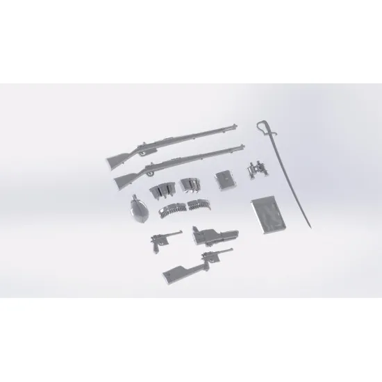 PLASTIC MODEL BUILDING WWI TURKICH INFANTRY WEAPONS and EQUIPMENT 1/35 ICM 35699