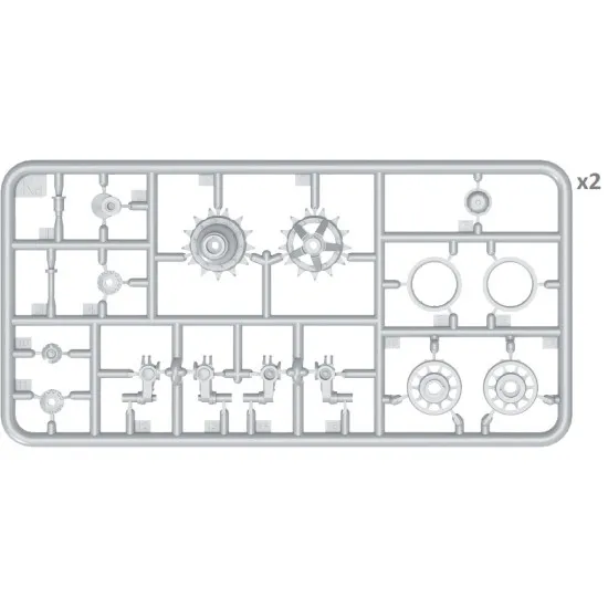 T-54, T-55 (EARLY) WHEELS SET - PLASTIC MODEL KIT SCALE 1/35 MINIART 37056