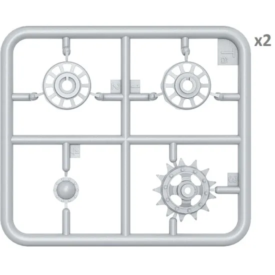 T-54, T-55 (EARLY) WHEELS SET - PLASTIC MODEL KIT SCALE 1/35 MINIART 37056