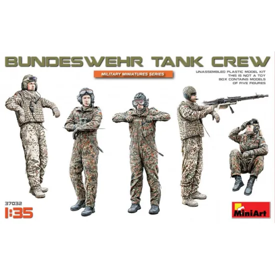 BUNDESWEHR TANK CREW - PLASTIC MODEL FIGURES KIT SCALE 1/35 MINIART 37032