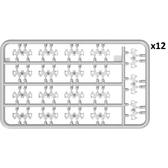 T-54,T-55,T-62 OMSh INDIVIDUAL TRACK LINKS SET. LATE TYPE - PLASTIC MODEL KIT SCALE 1/35 MINIART 37048