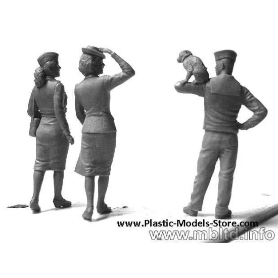 Women at War US Navy WAVES 4 fig 1/35 Master Box 3556