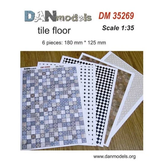 MATERIAL FOR DIORAMAS TILED FLOOR (CARDBOARD PRINTING) 1/32 DAN MODELS 35269