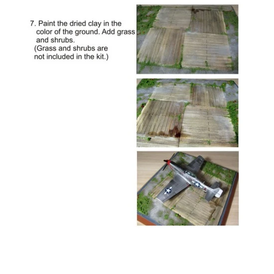 IMITATION OF A COVERING FROM BOARDS FOR A STAND OF WWII AIRCRAFT 1/72 1/48 DAN MODELS 72281