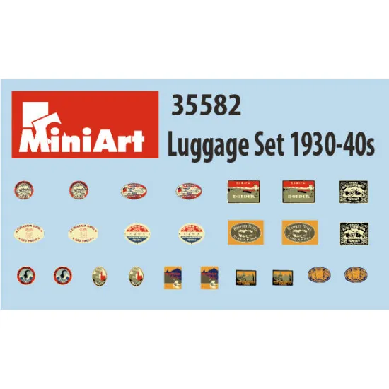 LUGGAGE SET 1930-1940s MINIART 35582 1/35 LUGGAGE SET 1930-1940s MINIART 35582 1/35