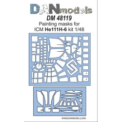 DAN MODELS 48119 PAINTING MASKS FOR ICM HE-11 H-6 1/48
