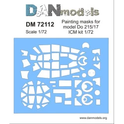 DAN MODELS 72112 PAINTING MASKS FOR MODEL DO-215/17 ICM KIT 1/72