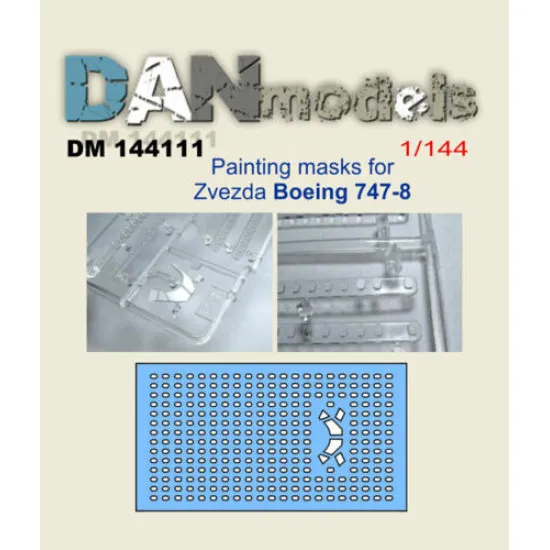 Dan Models 144111 Painting Masks for Boeing 747-8 Zvezda 1/144 scale model kit