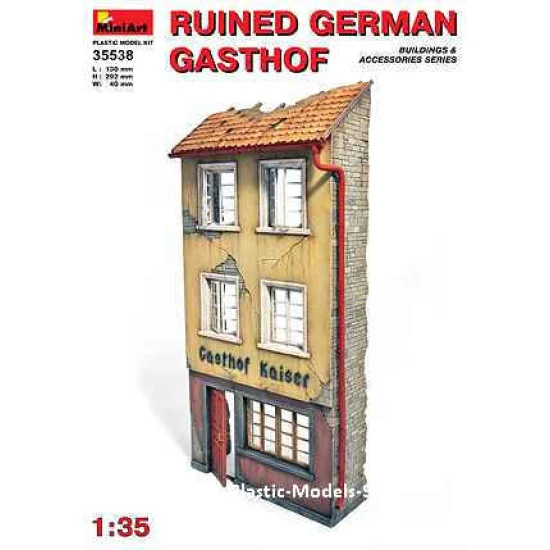 GERMAN RUINED GASTHOF building for diorama 1/35 Miniart 35538