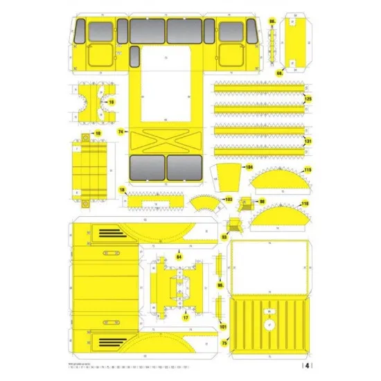PAPER MODEL KIT CIVILIAN CARS TRUCK KIROVETS-700A 1/25 OREL 9