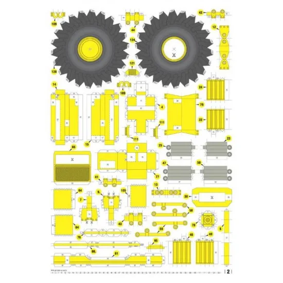 PAPER MODEL KIT CIVILIAN CARS TRUCK KIROVETS-700A 1/25 OREL 9