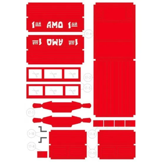 PAPER MODEL KIT CIVILIAN CARS TRUCK AMO F-15 1/25 OREL 8