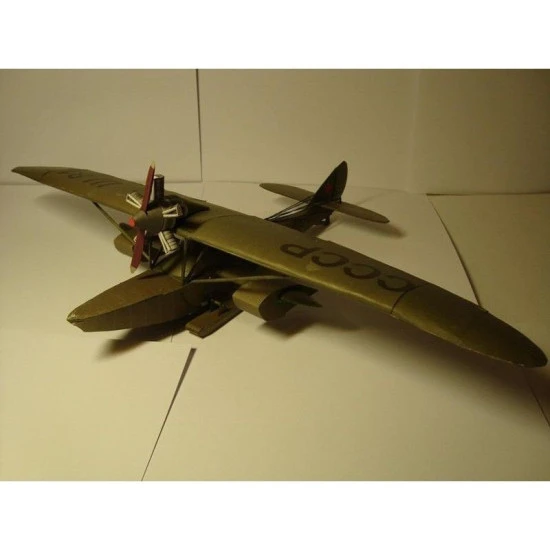 PAPER MODEL KIT CIVIL AVIATION FLYING BOAT SH-2 1/33 OREL 11