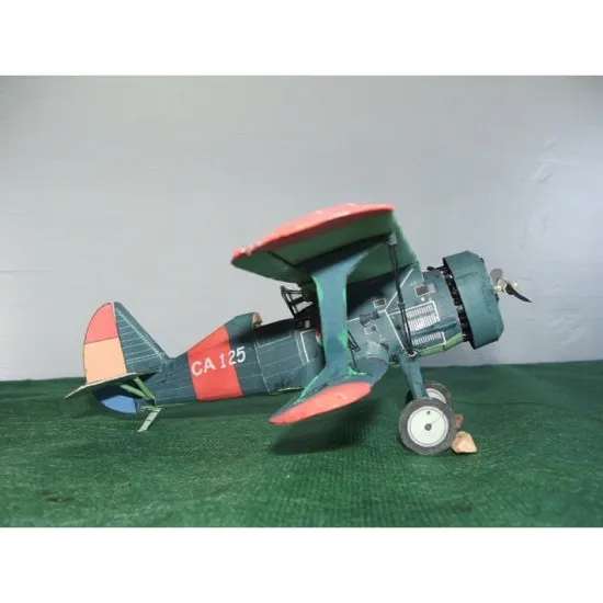 PAPER MODEL KIT MILITARY AVIATION FIGHTER AIRCRAFT I-15 1/33 OREL 13