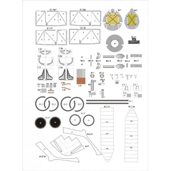 PAPER MODEL KIT MILITARY AVIATION FIGHTER AIRCRAFT I-5 1/33 OREL 15