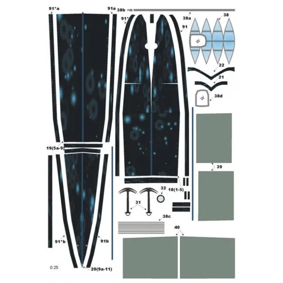 PAPER MODEL KIT CIVIL AVIATION FLYING BOAT MBR-2 1/33 OREL 19