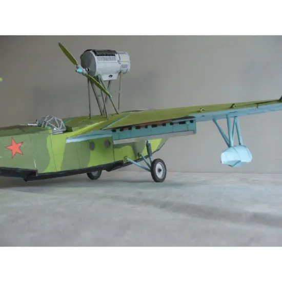 PAPER MODEL KIT CIVIL AVIATION FLYING BOAT MBR-2 1/33 OREL 19