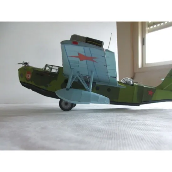 PAPER MODEL KIT CIVIL AVIATION FLYING BOAT MBR-2 1/33 OREL 19