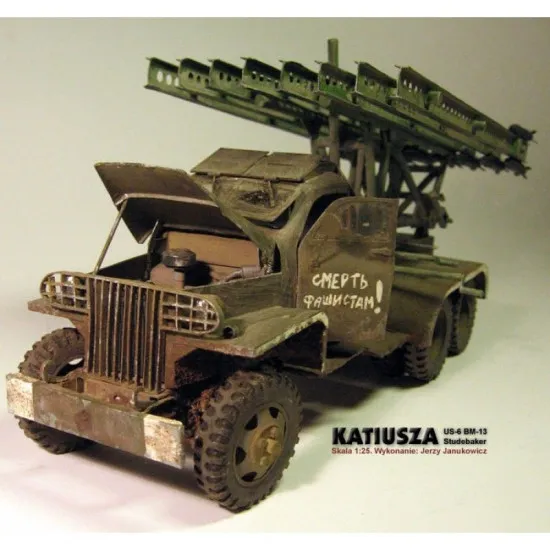 PAPER MODEL KIT MILITARY CARS , KATYUSHA ON STUDEBAKER-US6 CHASSIS 1/25 OREL 20