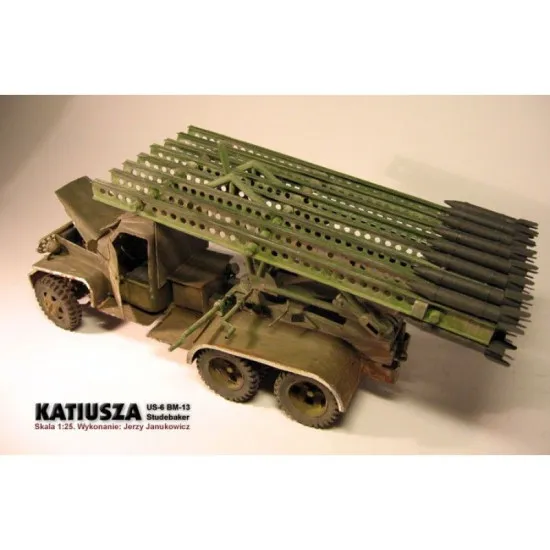 PAPER MODEL KIT MILITARY CARS , KATYUSHA ON STUDEBAKER-US6 CHASSIS 1/25 OREL 20