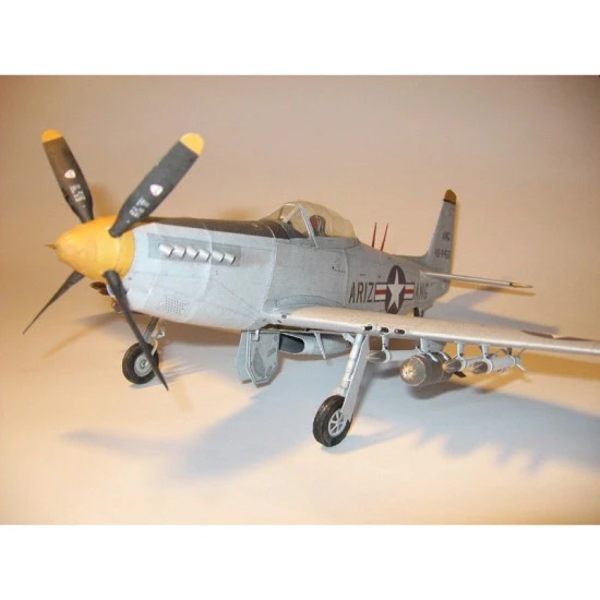 PAPER MODEL KIT MILITARY AVIATION FIGHTER AIRCRAFT P-51H 1/33 OREL 23