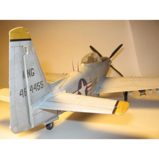 PAPER MODEL KIT MILITARY AVIATION FIGHTER AIRCRAFT P-51H 1/33 OREL 23
