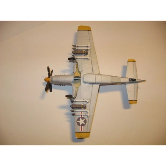 PAPER MODEL KIT MILITARY AVIATION FIGHTER AIRCRAFT P-51H 1/33 OREL 23