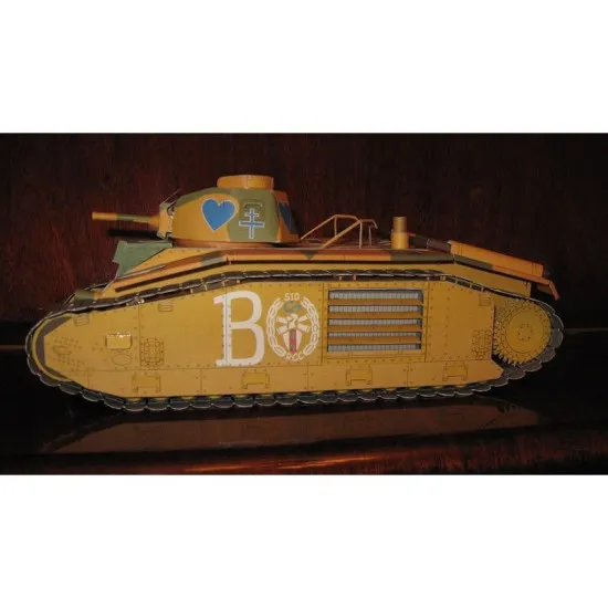 PAPER MODEL KIT MILITARY ARMOR HEAVY TANK B-1 1/25 OREL 35