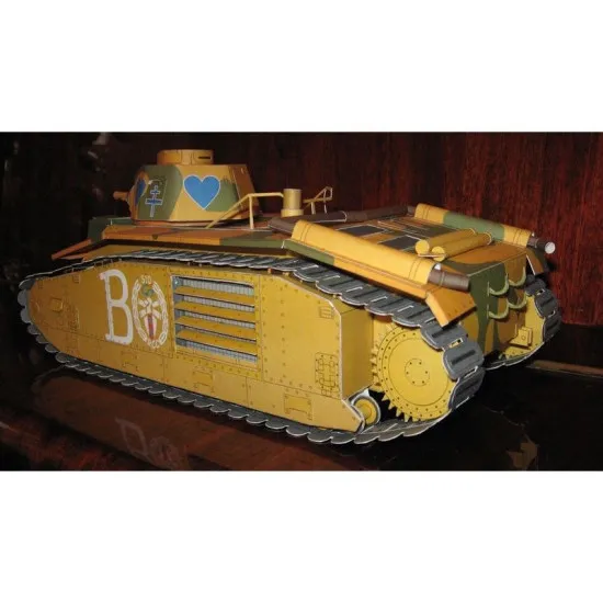 PAPER MODEL KIT MILITARY ARMOR HEAVY TANK B-1 1/25 OREL 35