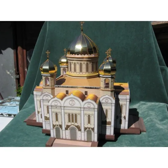 PAPER MODEL KIT ARCHITECTURE THE TEMPLE CHRIST THE SAVIOUR 1/400 OREL 62