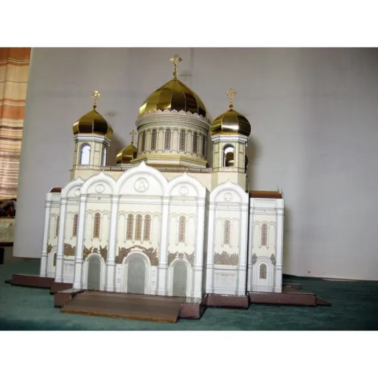 PAPER MODEL KIT ARCHITECTURE THE TEMPLE CHRIST THE SAVIOUR 1/400 OREL 62