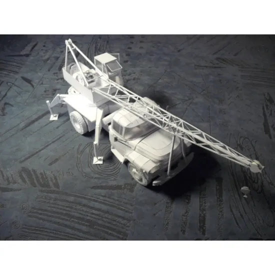 PAPER MODEL KIT CIVILIAN CARS ,CRANE KS-2561D BASED ON THE ZIL-130 1/25 OREL 73