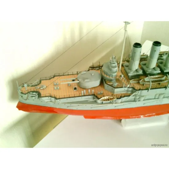 PAPER MODEL KIT MILITARY FLEET BATTLESHIP EUSTACE 1/200 OREL 107