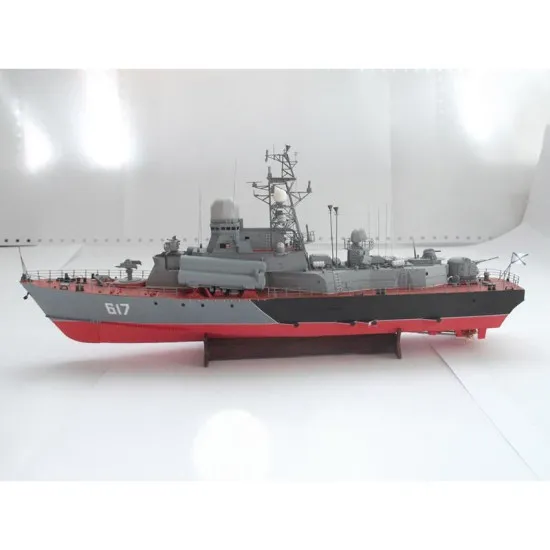 PAPER MODEL KIT MILITARY FLEET , SMALL MISSILE SHIP MIRAZH 1/200 OREL 127