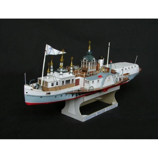 PAPER MODEL KIT CIVIL FLEET STEAMER ST. NICHOLAS THE WONDERWORKER 1/200 OREL 133