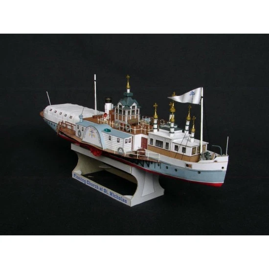 PAPER MODEL KIT CIVIL FLEET STEAMER ST. NICHOLAS THE WONDERWORKER 1/200 OREL 133