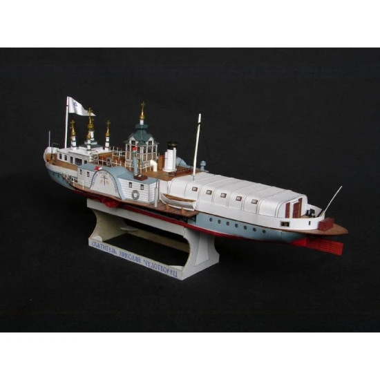 PAPER MODEL KIT CIVIL FLEET STEAMER ST. NICHOLAS THE WONDERWORKER 1/200 OREL 133