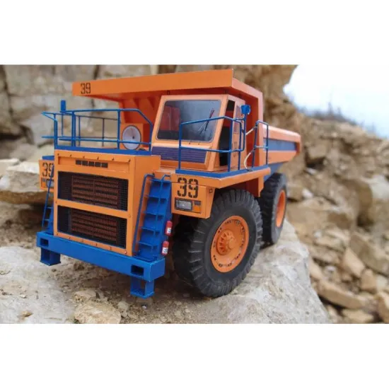 PAPER MODEL KIT CIVILIAN CARS , DUMPER BELAZ-7555 1/32 OREL 145