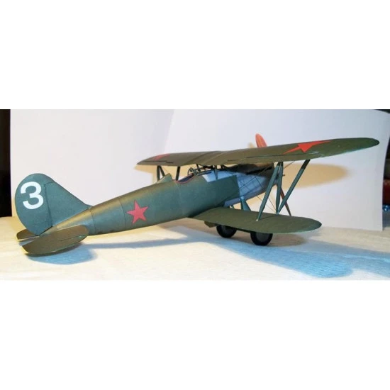 PAPER MODEL KIT MILITARY AVIATION FIGHTER AIRCRAFT I-3 1/33 OREL 151
