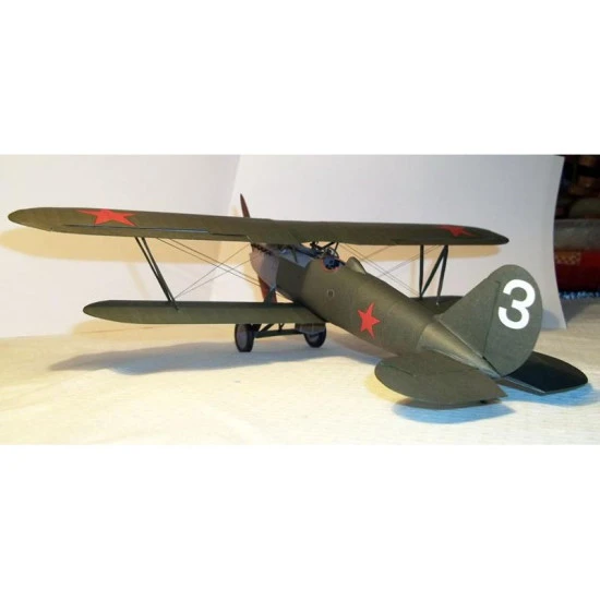 PAPER MODEL KIT MILITARY AVIATION FIGHTER AIRCRAFT I-3 1/33 OREL 151