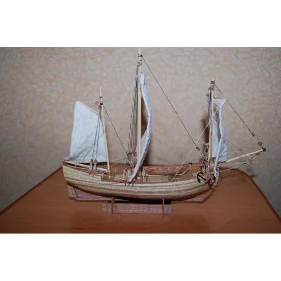 PAPER MODEL KIT CIVIL FLEET POMOR BOAT REPLICA ST. NICHOLAS 1/100 OREL 168