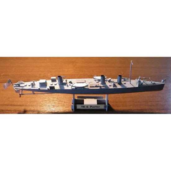 PAPER MODEL KIT MILITARY FLEET DESTROYER TB-6 PORTER 1/200 OREL 191