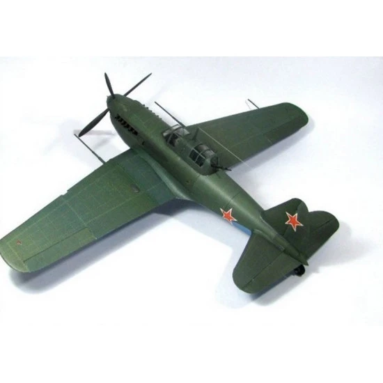 PAPER MODEL KIT MILITARY AVIATION ATTACK PLANE SU-6 1/33 OREL 197