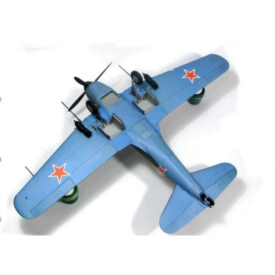 PAPER MODEL KIT MILITARY AVIATION ATTACK PLANE SU-6 1/33 OREL 197