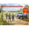Us Stock Icm 35103 Sd.kfz.251/1 Ausf.a With German Infantry 1/35 Scale Plastic Model Kit