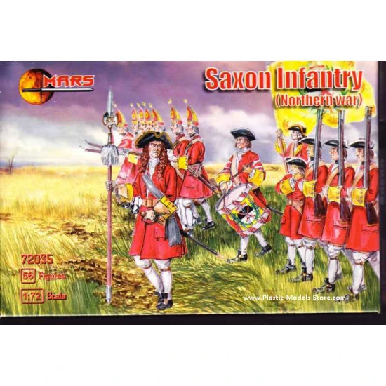 Northern War Saxon infantry 56 fig 1/72 MARS figures 72035