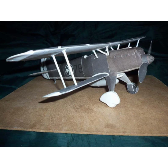 PAPER MODEL KIT AVIATION MILITARY AIRCRAFT HE - 51 1/33 GERMANY 1933 OREL 218