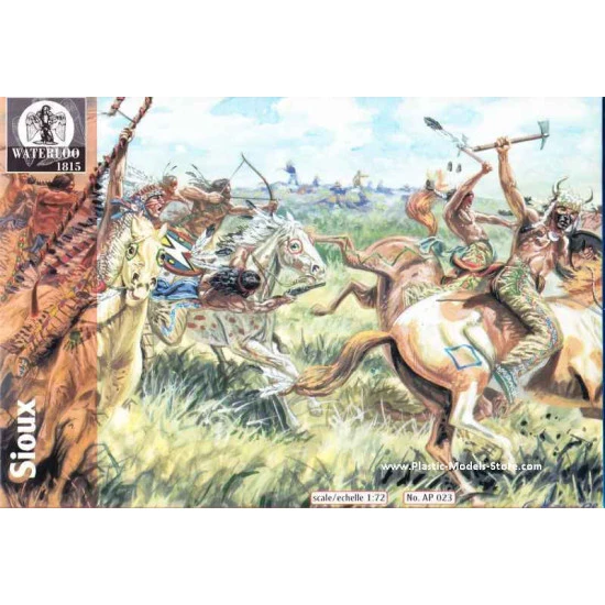 Mounted Sioux Indians 1/72 Waterloo 1815 AP023